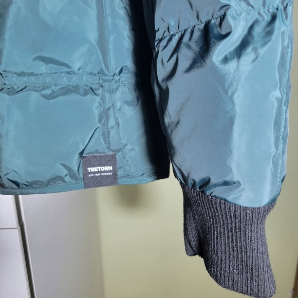 Tretorn FIELD LINER Womens - Down padded quilted coat jacket puffer green large - Picture 9 of 13